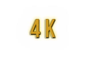 4 k subscribers celebration greeting Number with golden design png