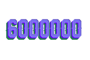 6000000 iscritti celebrazione saluto numero con Vintage ▾ design png