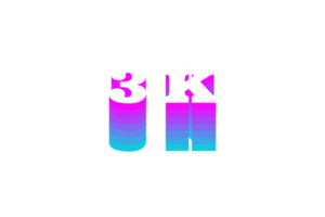 3 k subscribers celebration greeting Number with multi color design png