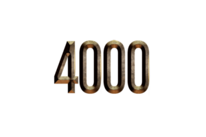 4000 iscritti celebrazione saluto numero con storico design png