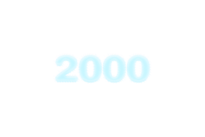2000 abonnees viering groet aantal met bevroren ontwerp png