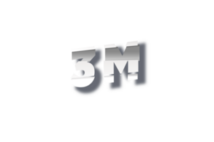 3 million subscribers celebration greeting Number with cutting design png