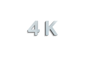 4 k assinantes celebração cumprimento número com aço Projeto png