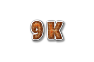 9 k subscribers celebration greeting Number with burger design png