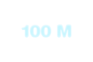 100 million les abonnés fête salutation nombre avec congelé conception png