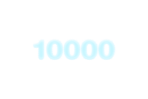 10000 suscriptores celebracion saludo número con congelado diseño png