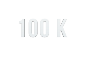 100 K iscritti celebrazione saluto numero con minimo design png