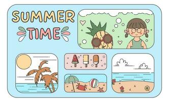 Summer time background vector illustration .