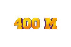 400 millón suscriptores celebracion saludo número con 3d diseño png