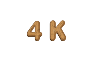 4 k subscribers celebration greeting Number with mud design png