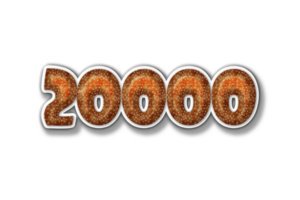 20000 suscriptores celebracion saludo número con hamburguesa diseño png