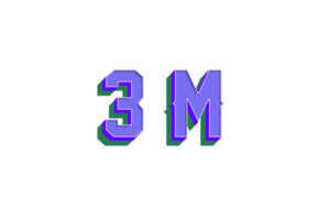 3 million subscribers celebration greeting Number with vintage design png