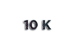 10 k subscribers celebration greeting Number with net design png