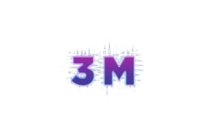 3 million subscribers celebration greeting Number with purple glowing design png