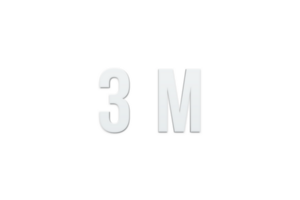 3 million subscribers celebration greeting Number with minimal design png