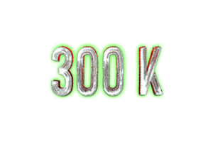 300 k suscriptores celebracion saludo número con horror diseño png