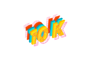 10 k subscribers celebration greeting Number with tech design png