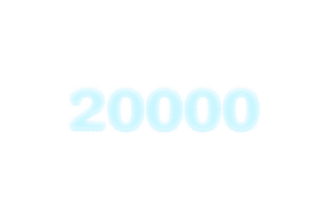 20000 suscriptores celebracion saludo número con congelado diseño png