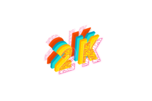 2 k subscribers celebration greeting Number with water design png