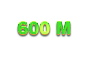 600 millón suscriptores celebracion saludo número con caramelo diseño png