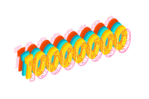 10000000 subscribers celebration greeting Number with tech design png