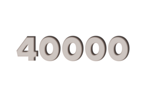 40000 subscribers celebration greeting Number with marble engraved design png