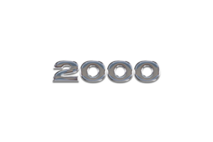 2000 subscribers celebration greeting Number with chrome design png