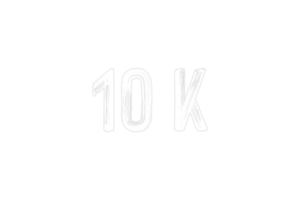 10 k subscribers celebration greeting Number with chalk design png