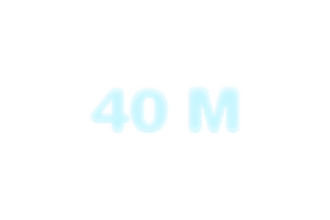 40 million les abonnés fête salutation nombre avec congelé conception png