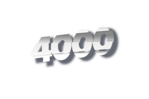 4000 iscritti celebrazione saluto numero con taglio design png