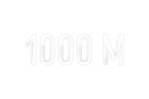 1000 million subscribers celebration greeting Number with chalk design png