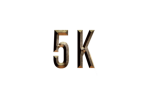 5 k subscribers celebration greeting Number with historical design png