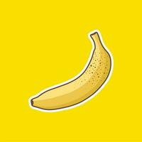 banana flat design vector illustration. cartoon banana icon