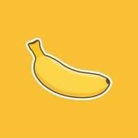 banana flat design vector illustration. cartoon banana icon