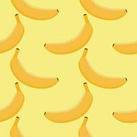 Exotic seamless pattern with yellow bananas on colorful background. colored Banana Seamless Pattern on Background Illustration vector