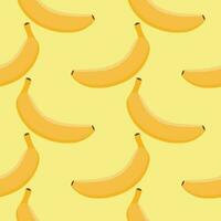 Exotic seamless pattern with yellow bananas on colorful background. colored Banana Seamless Pattern on Background Illustration vector