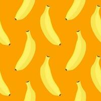 Exotic seamless pattern with yellow bananas on colorful background. colored Banana Seamless Pattern on Background Illustration vector