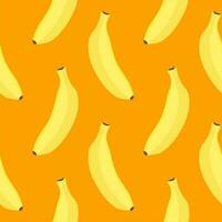 Exotic seamless pattern with yellow bananas on colorful background. colored Banana Seamless Pattern on Background Illustration vector