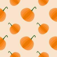 pumpkin seamless pattern. halloween vector illustration. Vector orange falling pumpkins seamless repeat pattern background. Great for fall themed designs, invitation, fabric, packaging projects