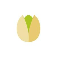 pistacho plano diseño vector ilustración aislado en blanco antecedentes. lata ser usado para orgánico producto. culinario ingrediente.