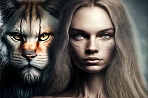 human if humans evolved from cats illustration photo
