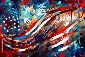4th july independence day abstract banner background illustration photo