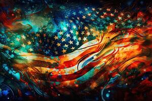 4th july independence day abstract banner background illustration photo