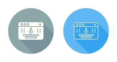 Browser Downloading Vector Icon