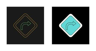 Right Turn Vector Icon