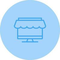 Online Shopping Website Line Icon vector