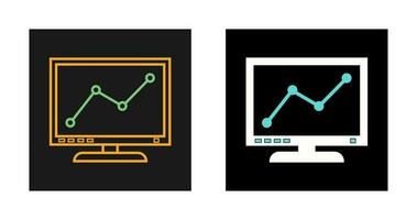 Graph line Screen Vector Icon