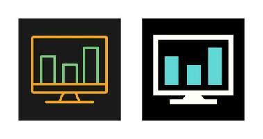 Analytics on screen Vector Icon