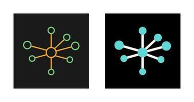 icono de vector de estructura molecular