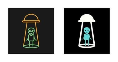 icono de vector de abducción extraterrestre